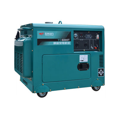 Conjunto silencioso de gerador a diesel de 5,6 KVA com regulação automática de tensão e longa vida útil