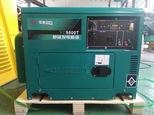 Conjunto de gerador diesel de 10 KVA com alternador de cobre 100% completo e arranque elétrico de corrente contínua de 24 V